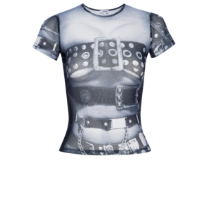 MESH MINI TEE - BELT PRINT